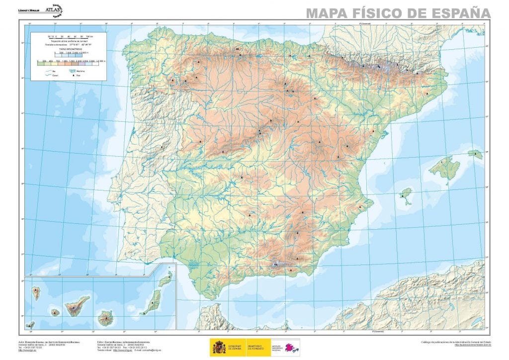 Mapas Físicos Y Políticos De España Para Imprimir